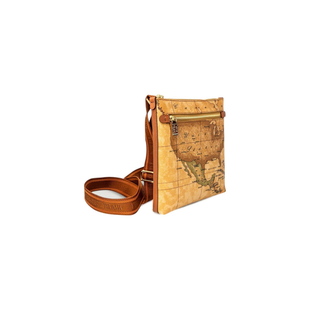 Alviero Martini Prima Classe Borsa Uomo Beige Pelle Tracolla Zip 22x25x3 Cm Made In Italy Autunno Inverno