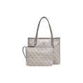 Guess Borsa Donna Grigia Stampa 34x28x14 Con Pochette Interna