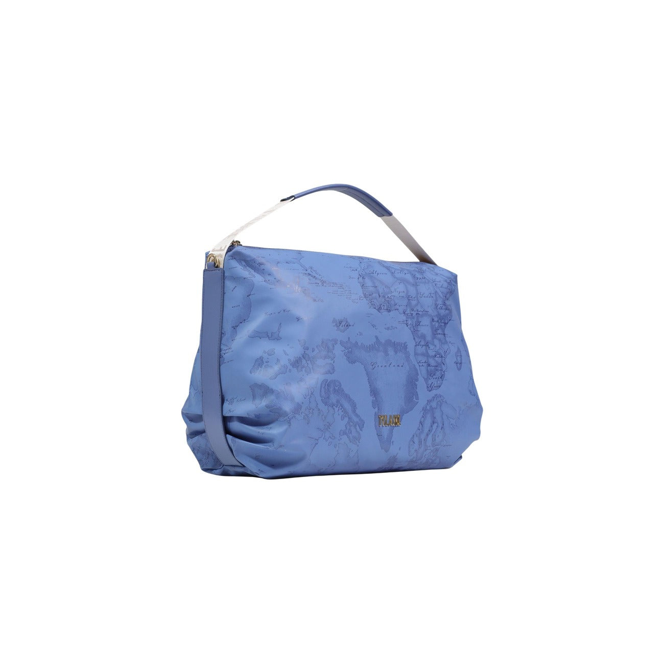Alviero Martini Prima Classe Borsa Donna Blu Stampa A Mano Con Tracolla