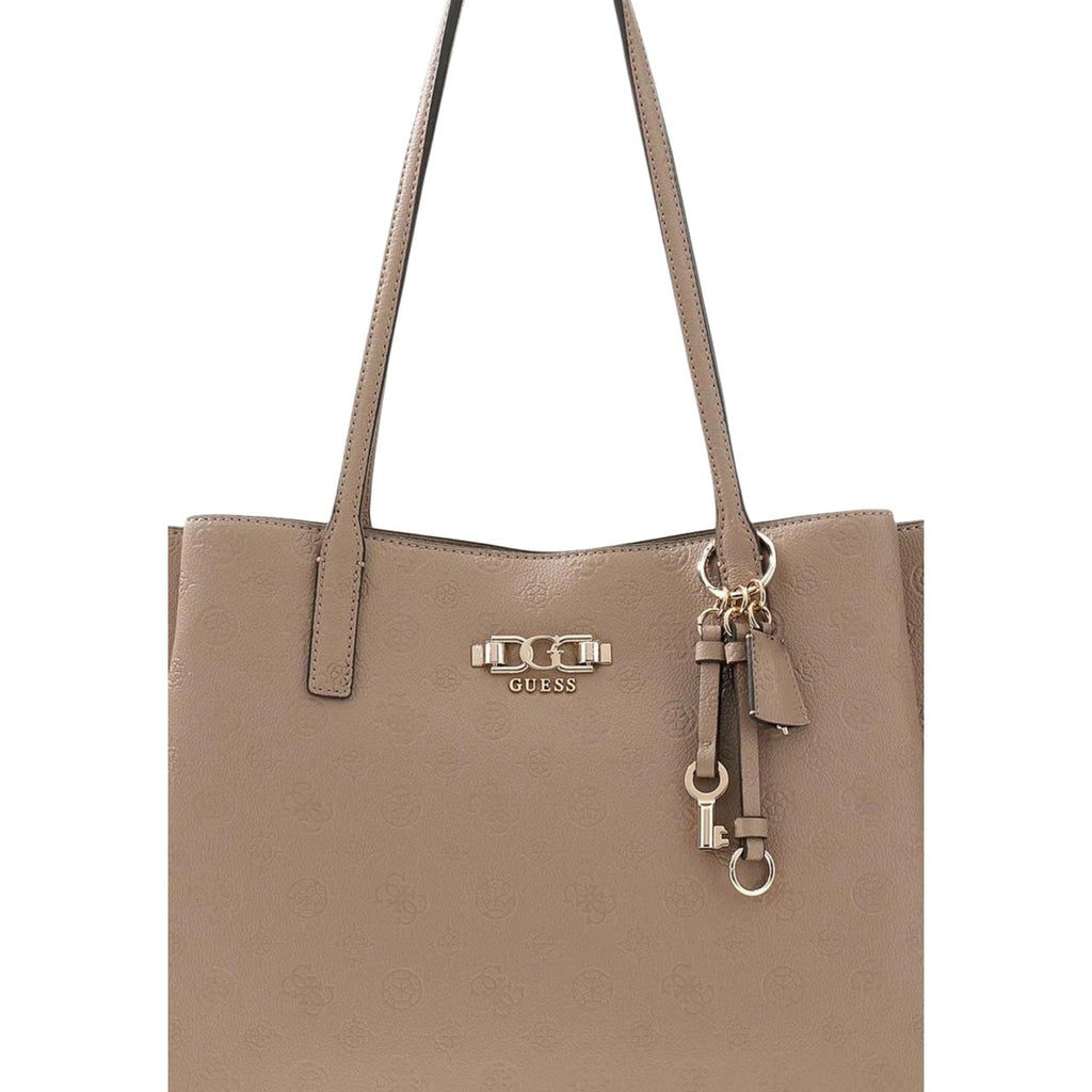 Guess Borsa Donna Beige A Mano Primavera Estate 40x28x14 Con Tasche Interne
