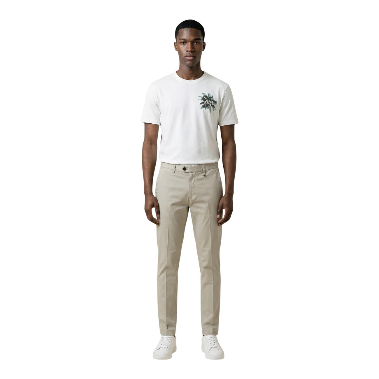 Antony Morato T Shirt Uomo Bianco Stampa Cotone Manica Corta