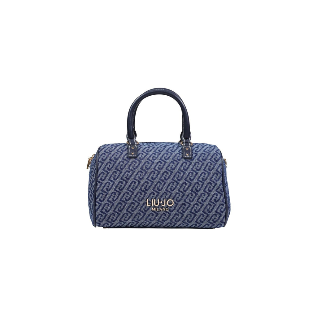 Liu Jo Borsa Donna Satchel Blu In Cotone 80 Percento Con Tracolla 33x17x15 Cm