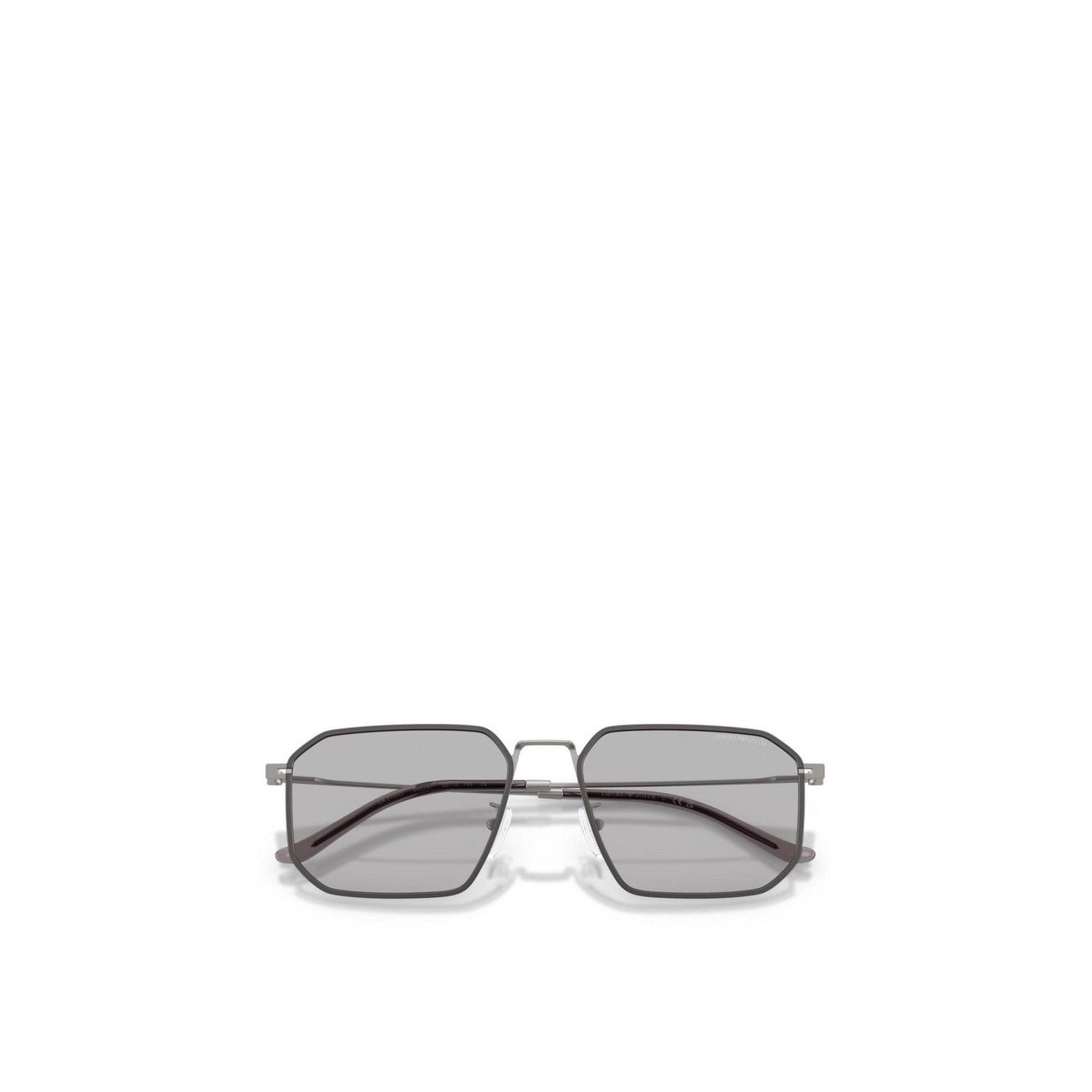 Emporio Armani Occhiali Da Sole Uomo Grigio Metallo Design Irregolare