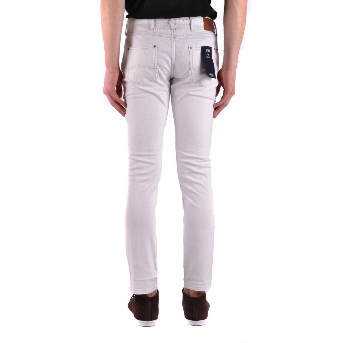 Armani Jeans Uomo Pantaloni Jeans Bianchi Slim Elastici Cotone 98 Stretch
