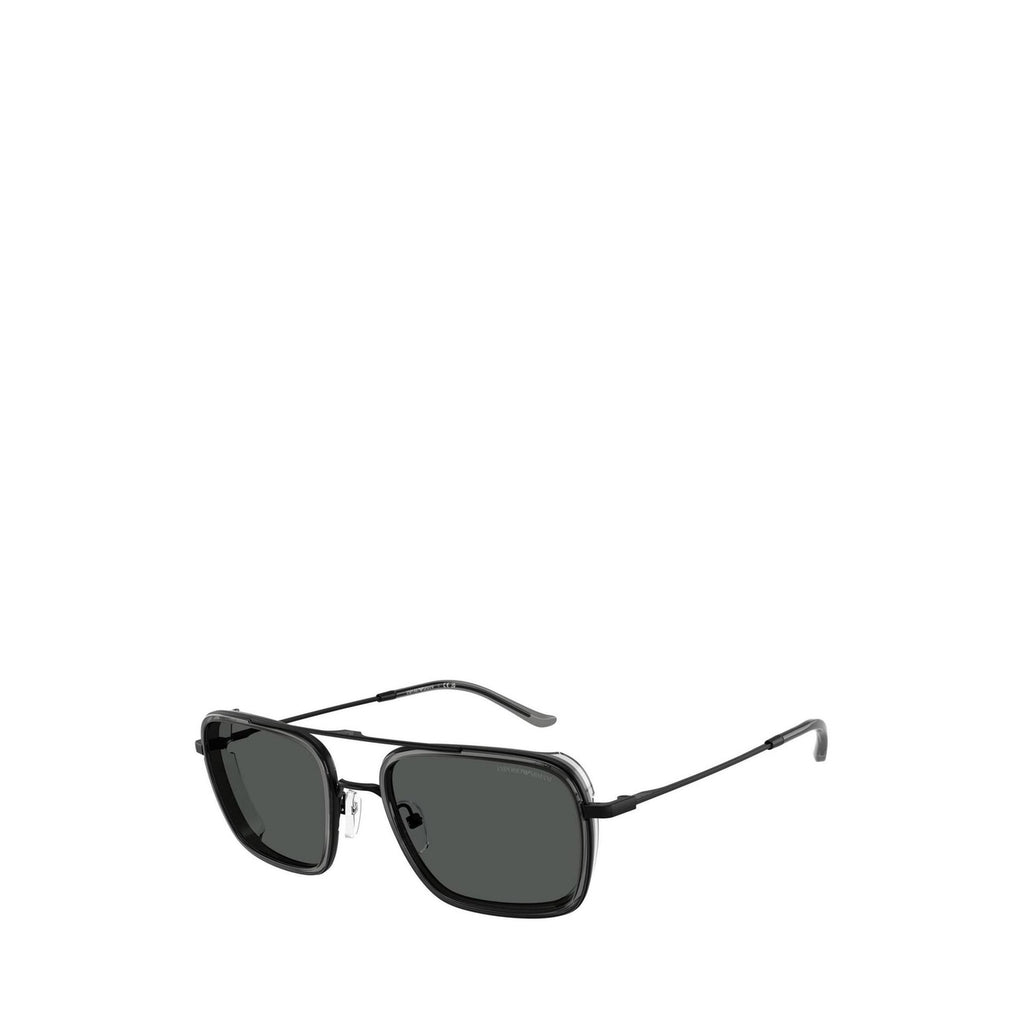 Emporio Armani Occhiali Da Sole Uomo Quadrati Metallo Neri UV