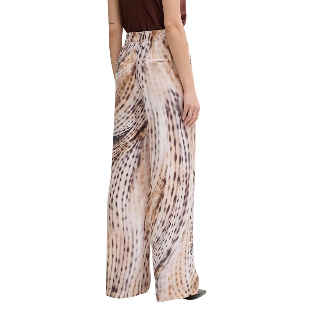 Guess Pantaloni Donna Dalia Fluid Jogger Beige Lyocell Primavera Estate