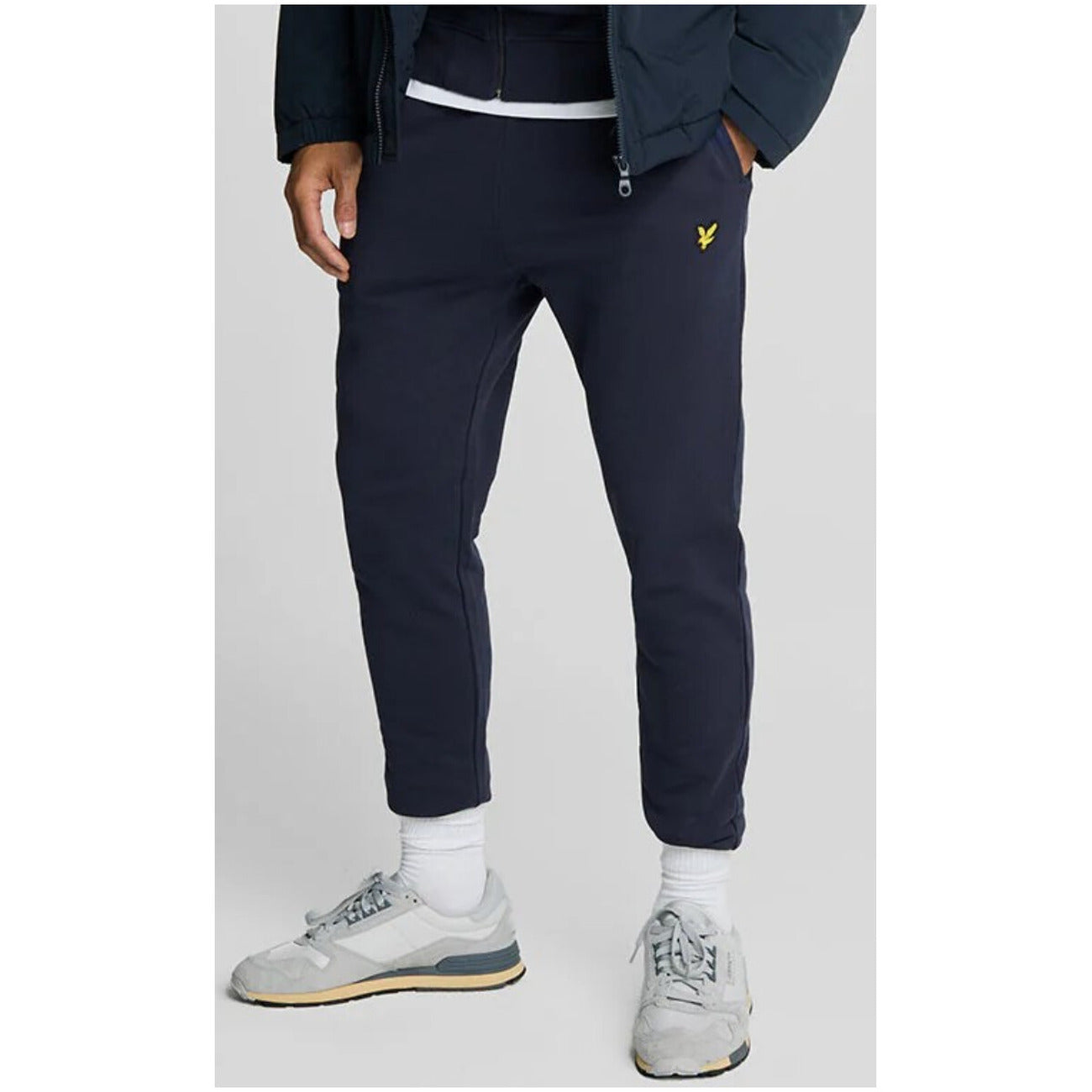 Lyle E Scott Pantaloni Uomo Cotone Blu Con Lacci Autunno Inverno