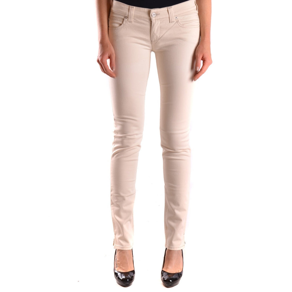 Armani Jeans Donna Jeans Beige Vita Media Cotone Lyocell Elastan