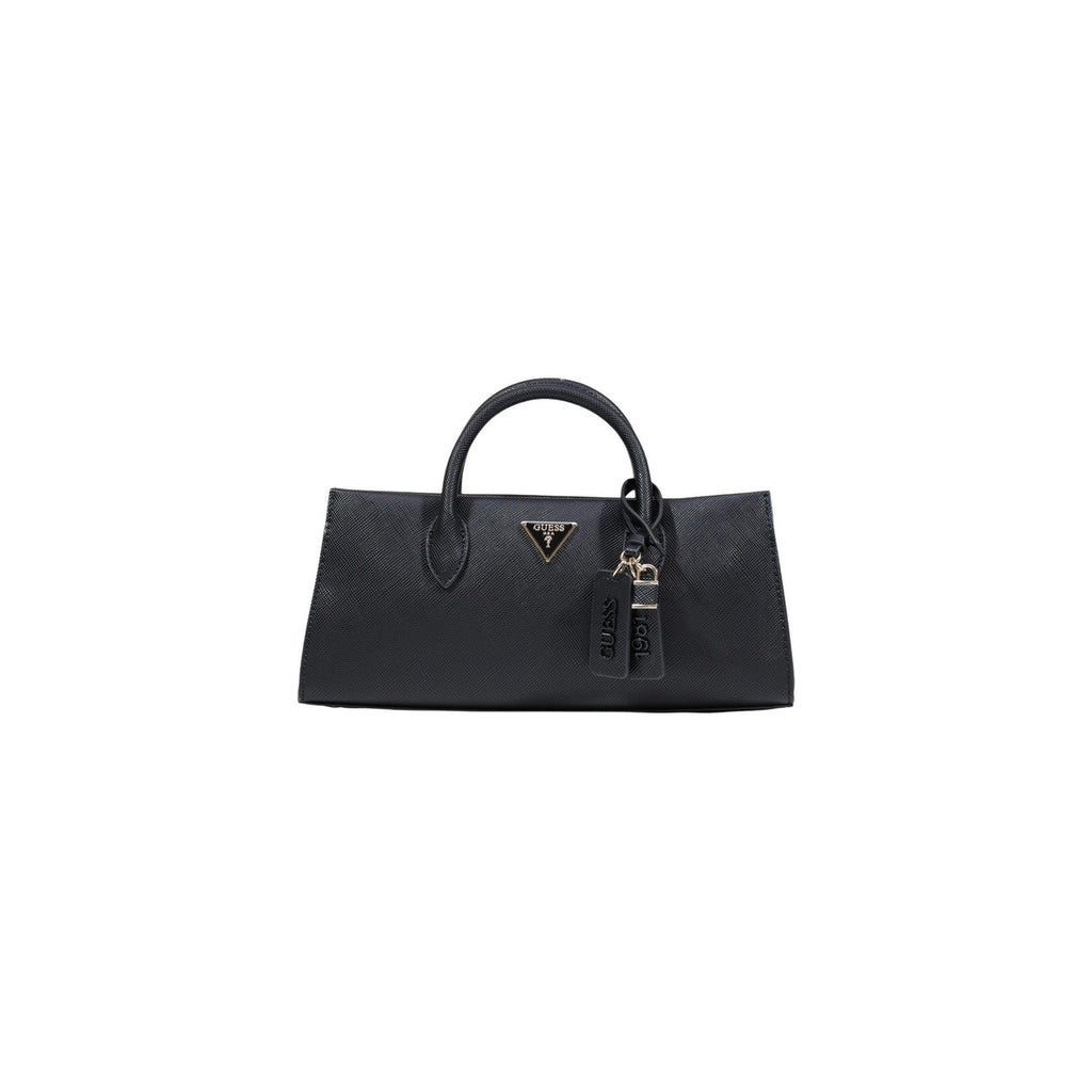 Guess Borsa Donna A Mano Nera Con Cerniera 32x15x9 Cm Elegante