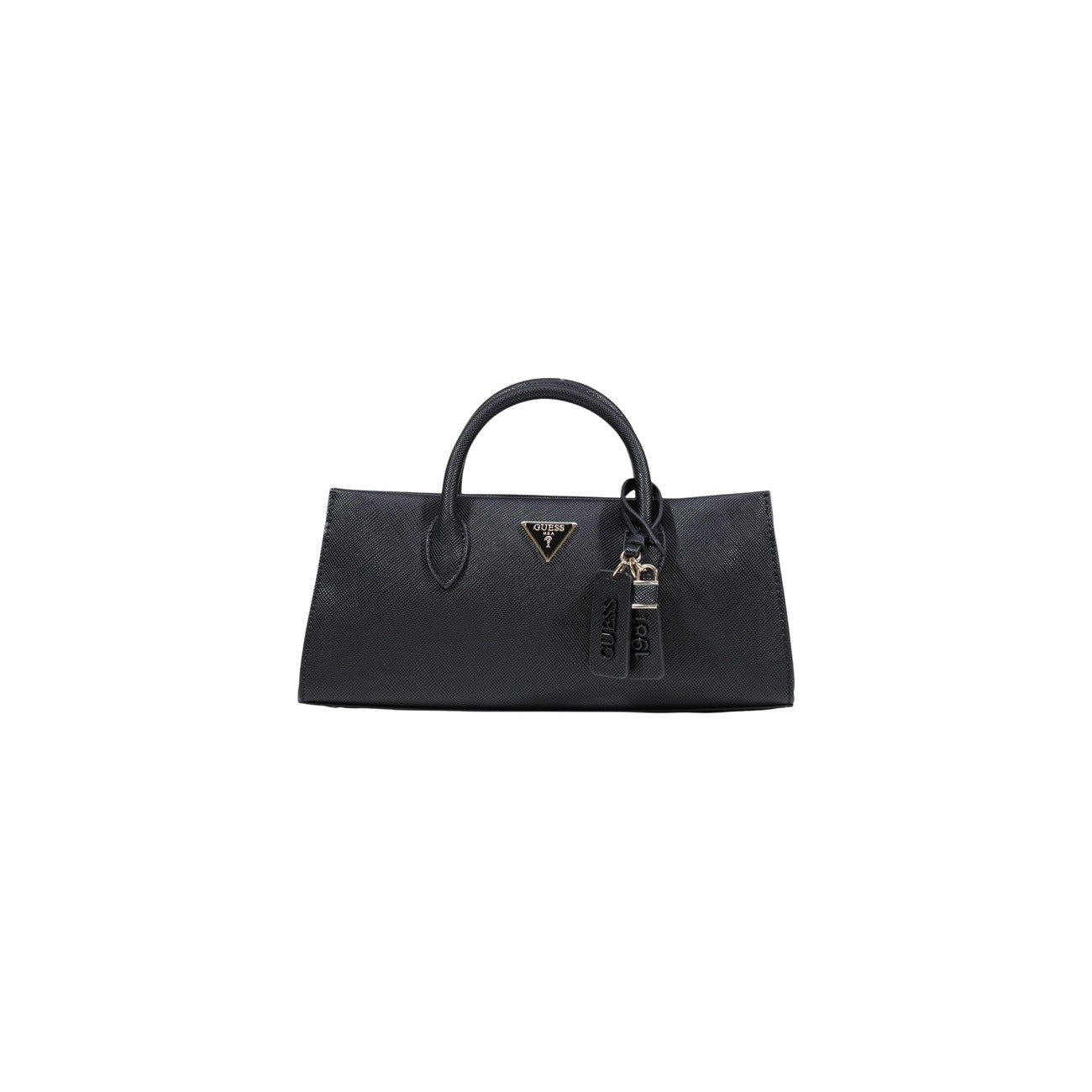 Guess Borsa Donna A Mano Nera Con Cerniera 32x15x9 Cm Elegante