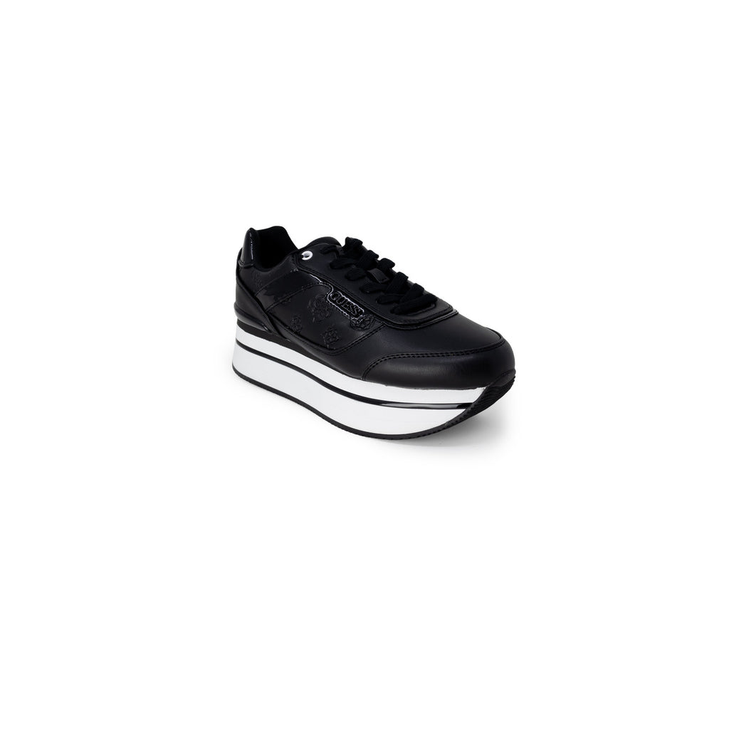 Guess Sneakers Donna Nere In Poliestere 100 Punta Tonda Primavera Estate