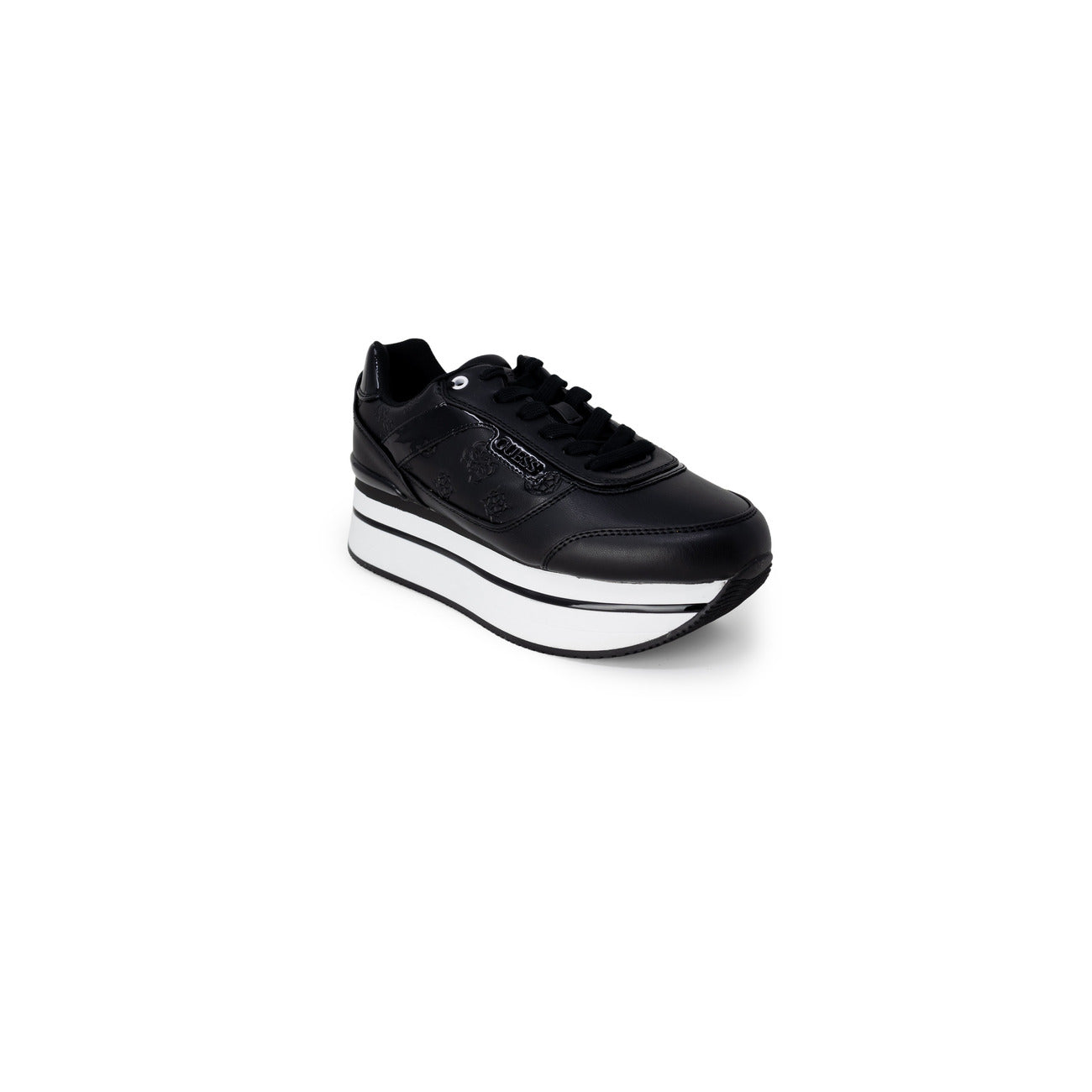 Guess Sneakers Donna Nere In Poliestere 100 Punta Tonda Primavera Estate
