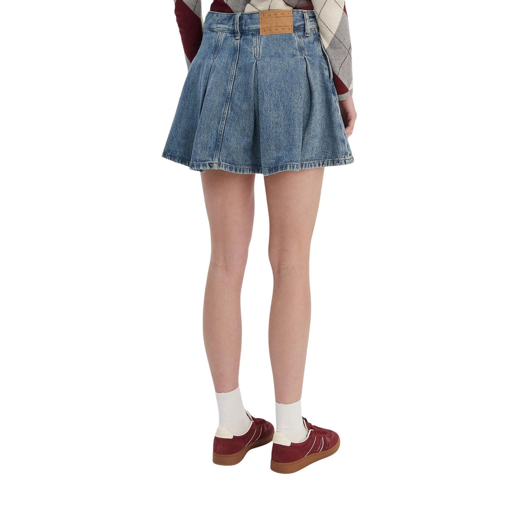 Tommy Hilfiger Jeans Gonna Midi Donna Blu Cotone Organico