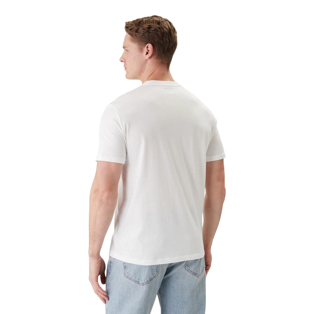 Calvin Klein T Shirt Uomo Cotone 100 Bianco Stampa Girocollo
