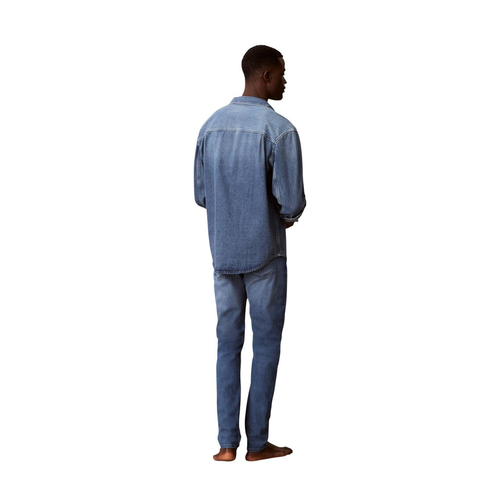 Jeans Uomo Calvin Klein Blu Con Chiusura Zip E Bottone Primavera Estate