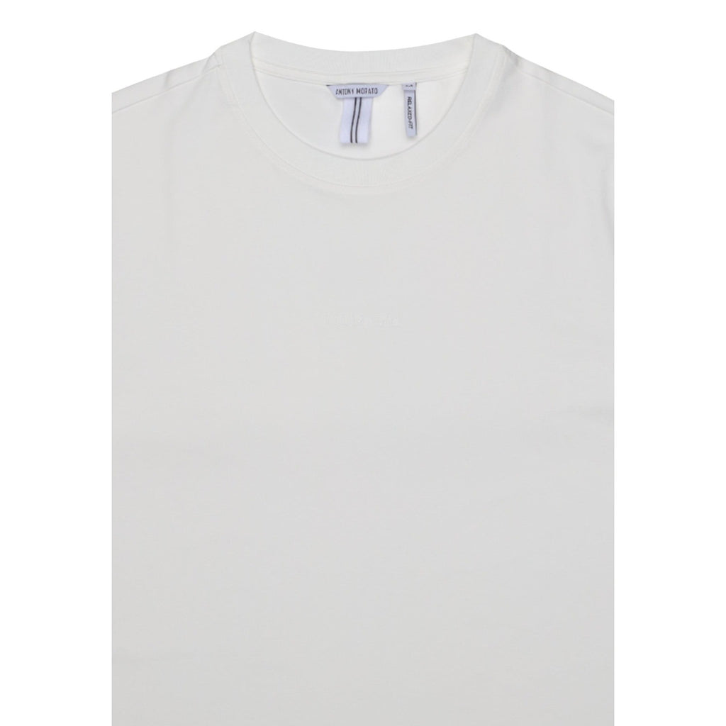 Antony Morato T Shirt Uomo Cotone Bianco Scollo Tondo Maniche Corte