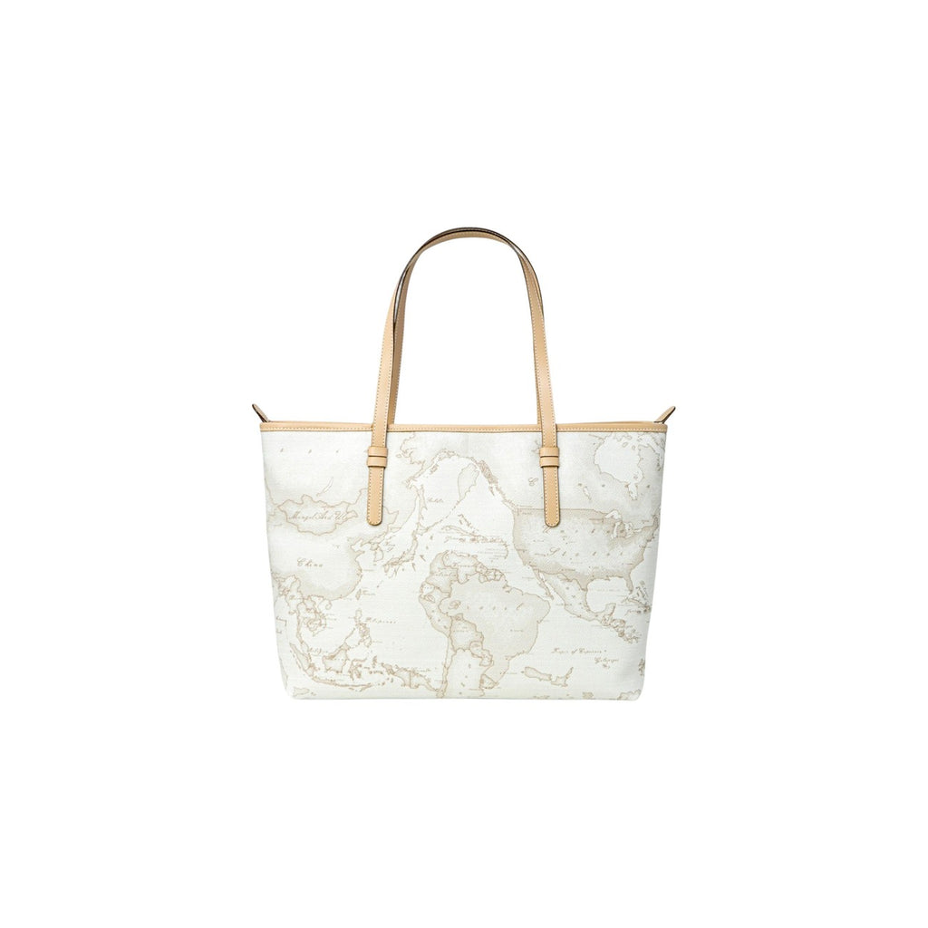 Alviero Martini Prima Classe Borsa Donna Pelle Bianco Made In Italy Tracolla Cerniera Autunno Inverno