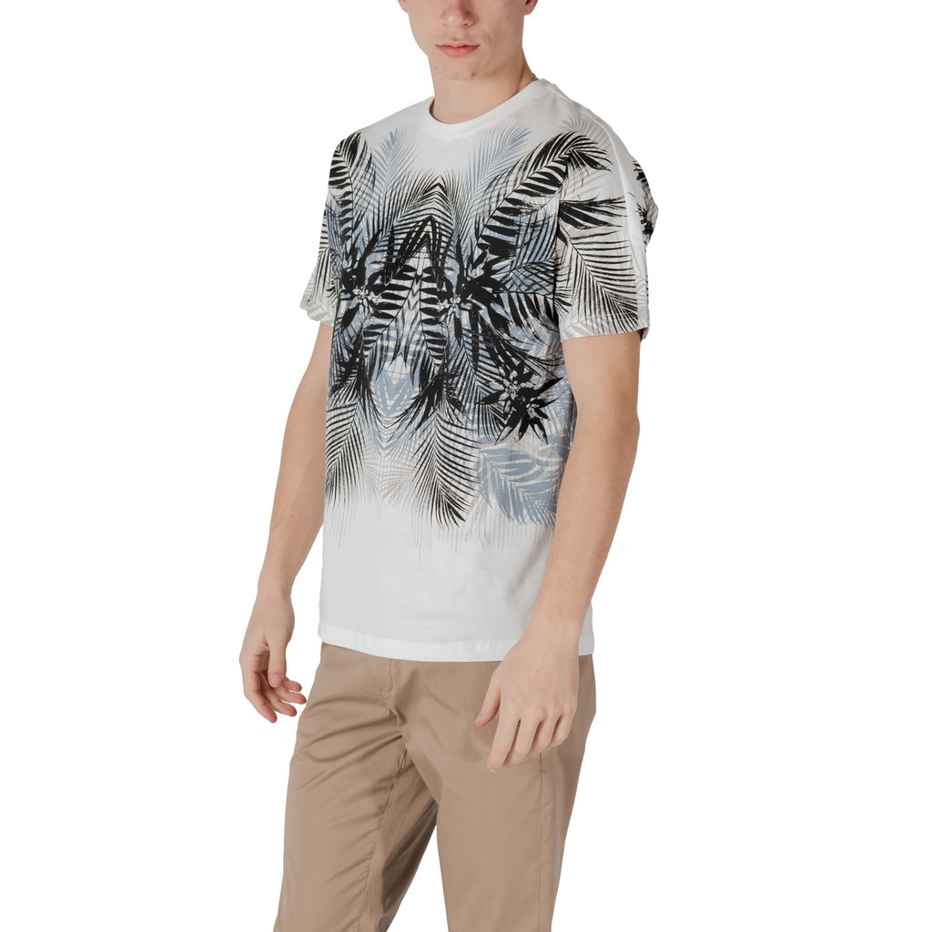 Antony Morato T Shirt Uomo Cotone Bianco Fantasia Floreale Estate