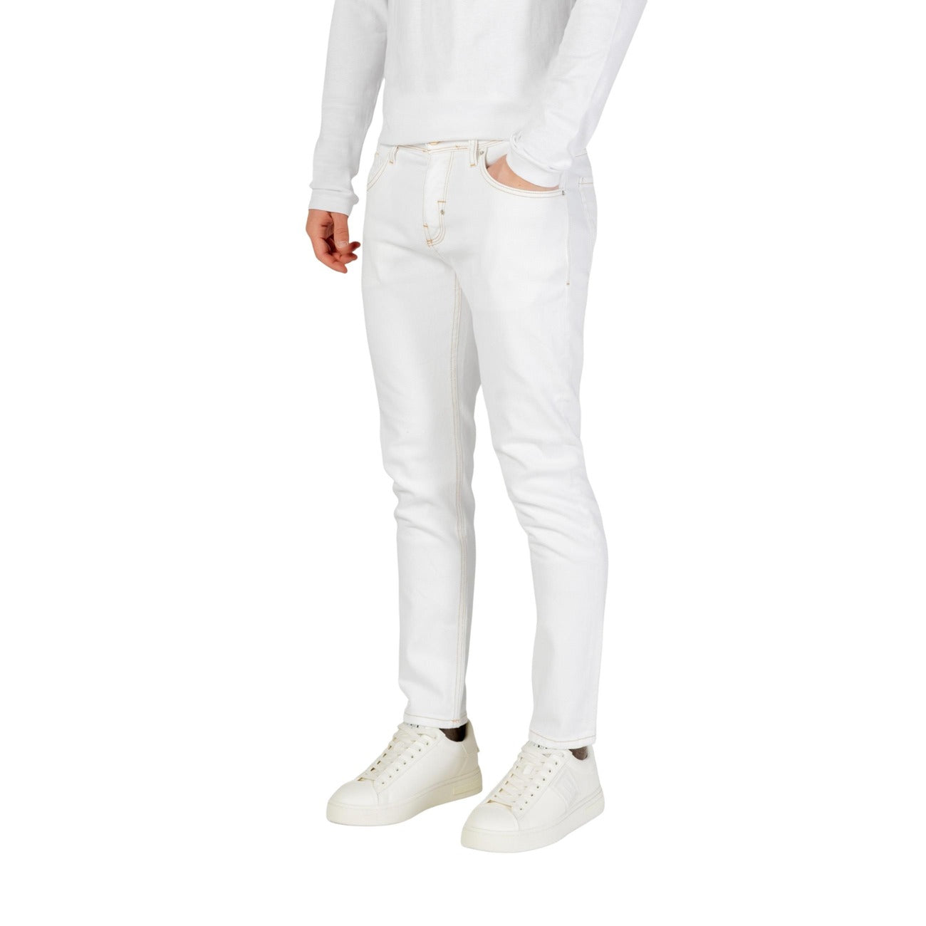 Antony Morato Jeans Uomo Bianco Primavera Estate Cotone Elastico