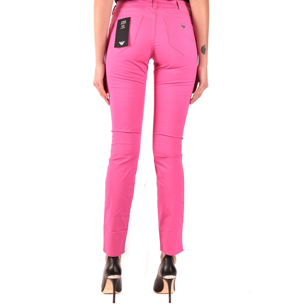 Emporio Armani Pantaloni Donna Rosa Cotone Elastan Poliestere