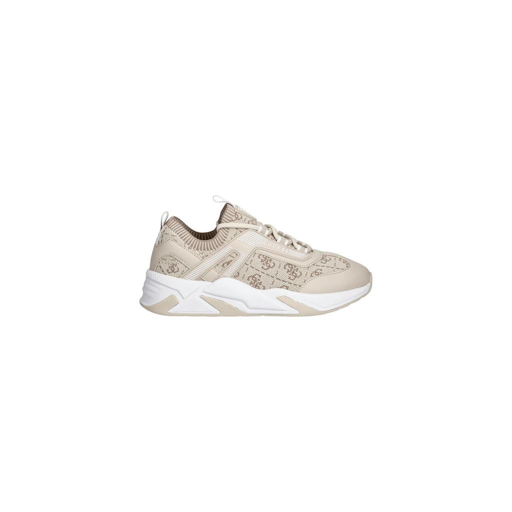 Guess Sneakers Donna Beige Nylon Con Lacci Primavera Estate