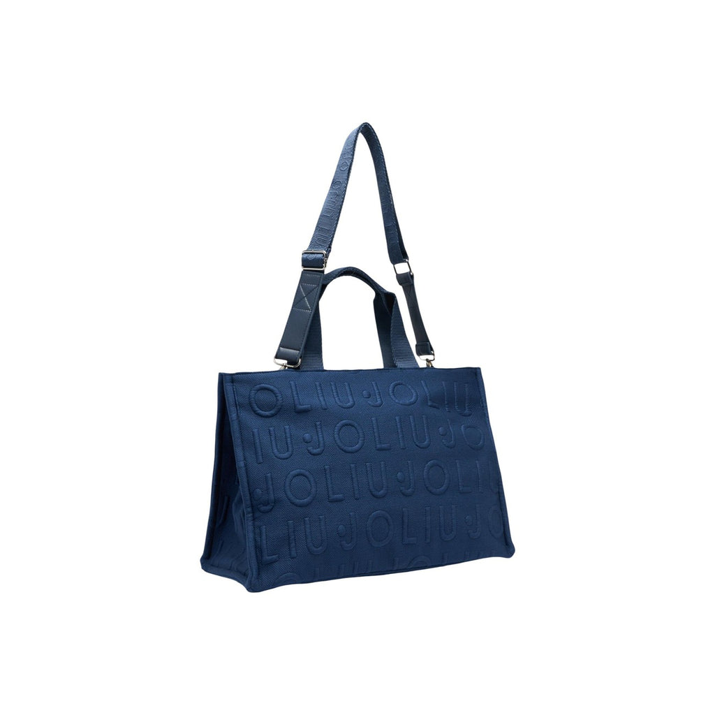 Liu Jo Borsa Donna Tote Blu Con Tracolla Logo Bubble 41x30x10cm