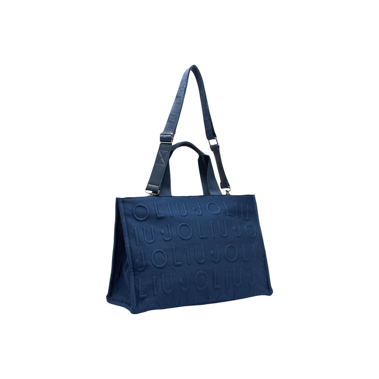 Liu Jo Borsa Donna Tote Blu Con Tracolla Logo Bubble 41x30x10cm