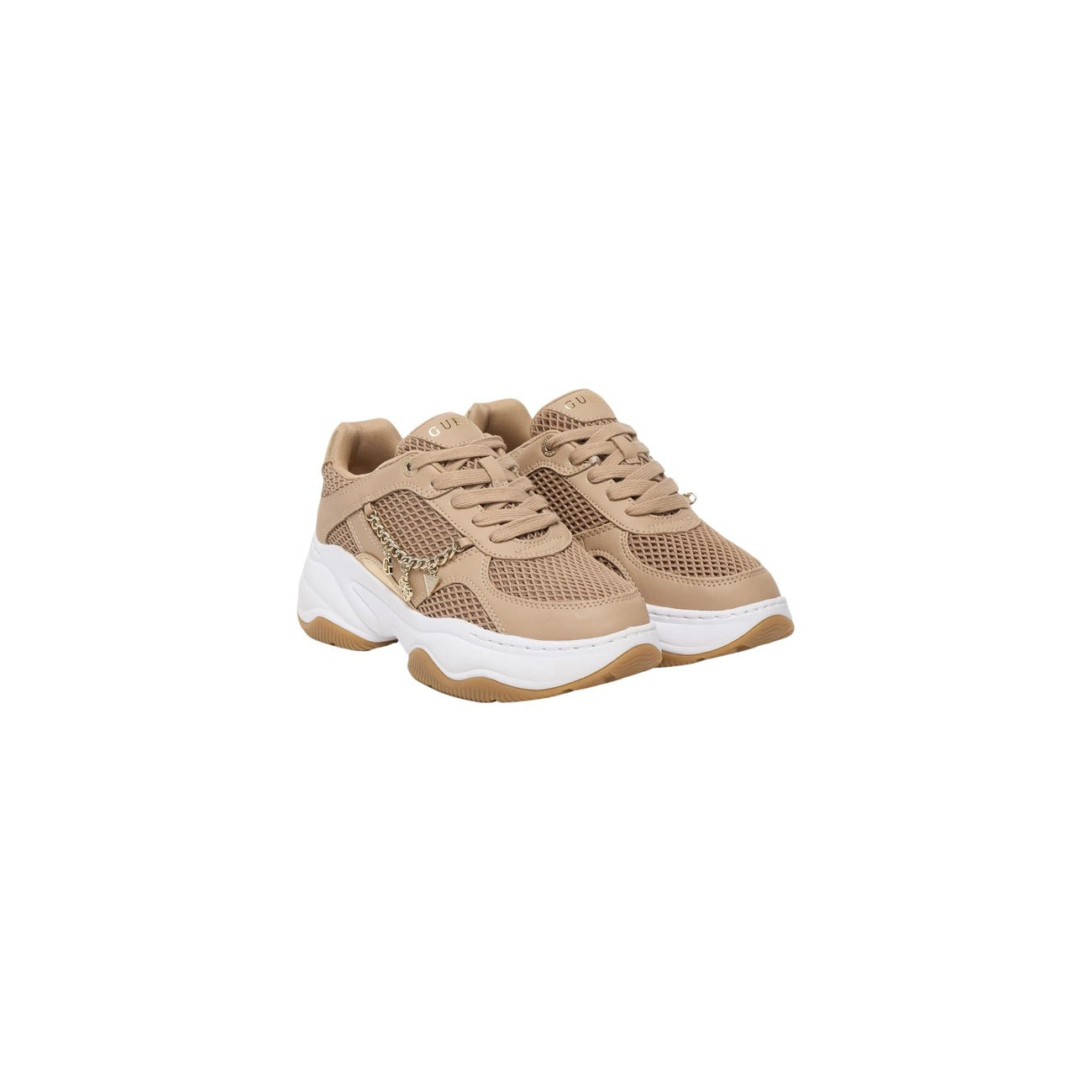 Guess Sneakers Donna Beige Con Fibbia Sportive Primavera Estate