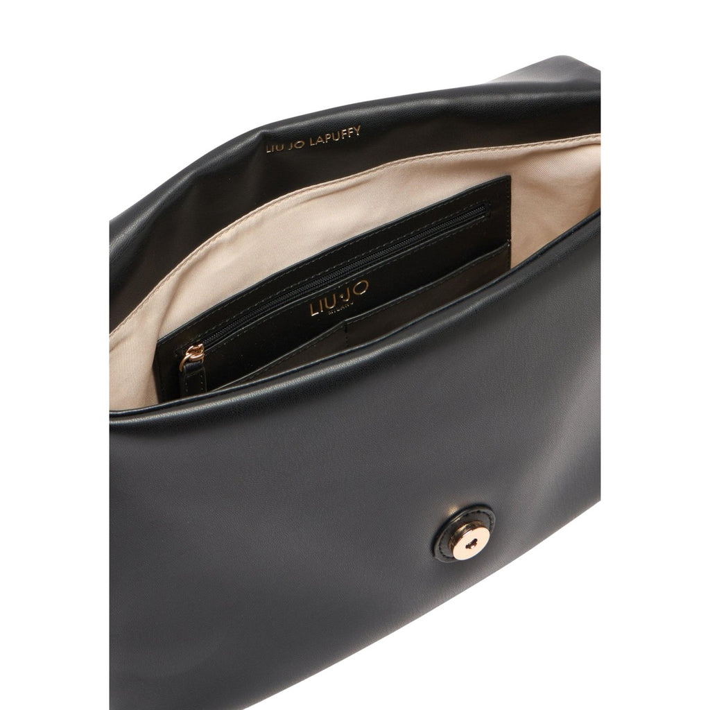Liu Jo Borsa Tracolla Donna Nera In Ecopelle 32x22x12 Cm