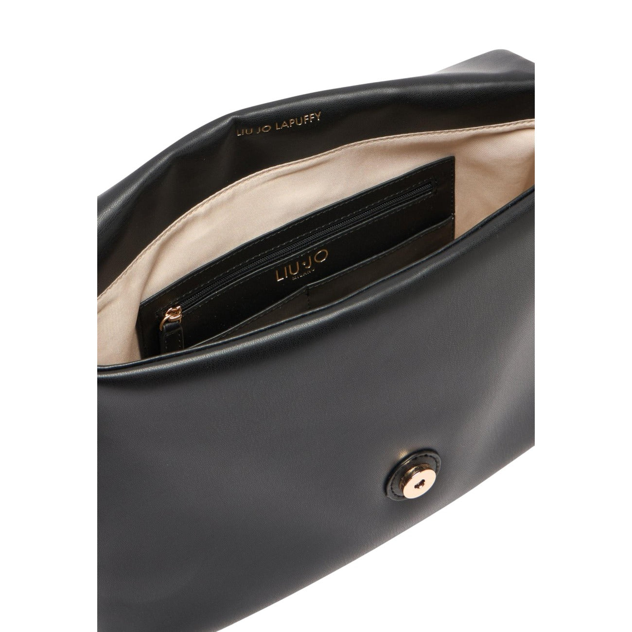 Liu Jo Borsa Tracolla Donna Nera In Ecopelle 32x22x12 Cm
