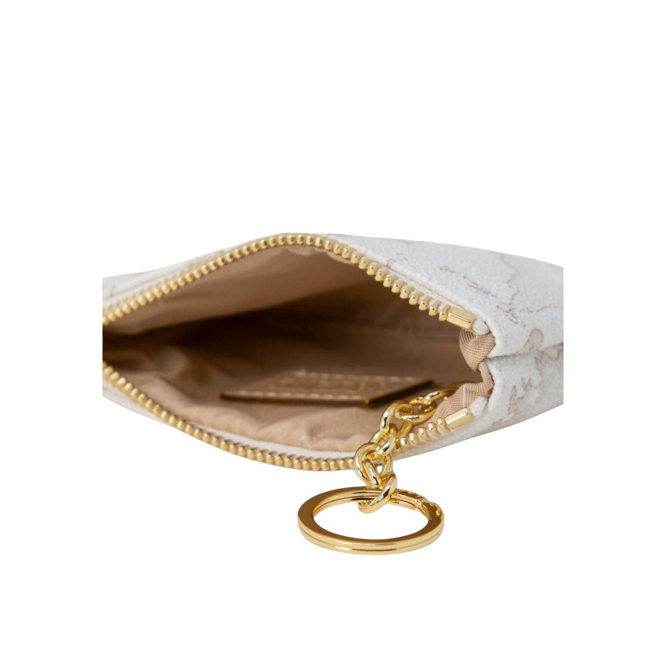 Alviero Martini Prima Classe Borsa Donna A Mano Bianco Pelle Cotone Made In Italy Chiusura Con Cerniera C M001 6188