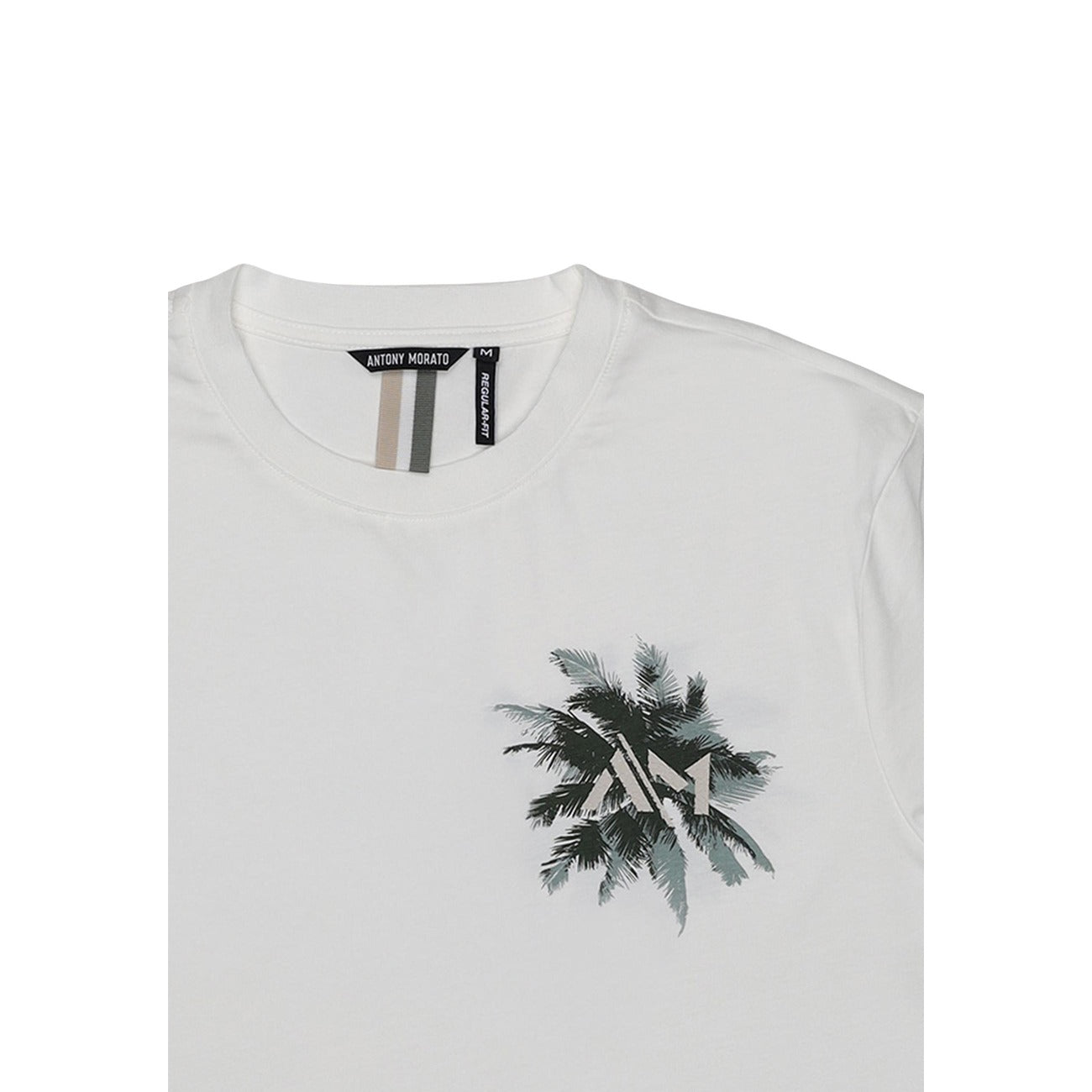 Antony Morato T Shirt Uomo Bianco Stampa Cotone Manica Corta