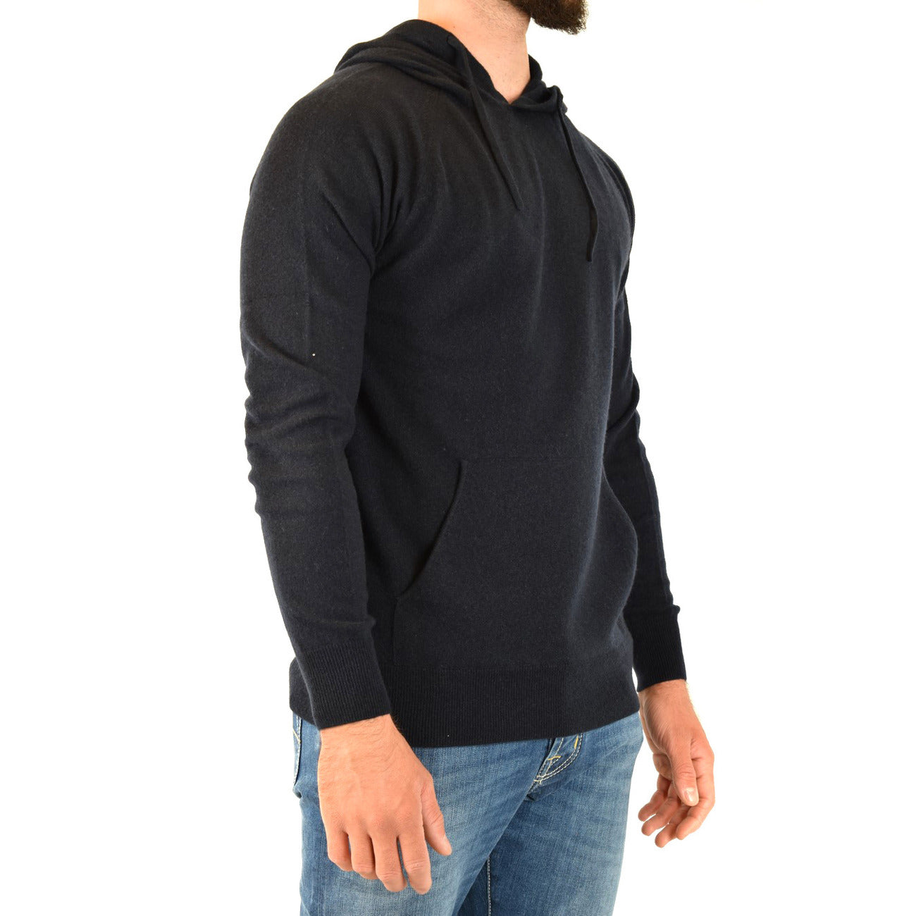 Emporio Armani Felpa Uomo Cappuccio Cotone Blu Autunno Inverno