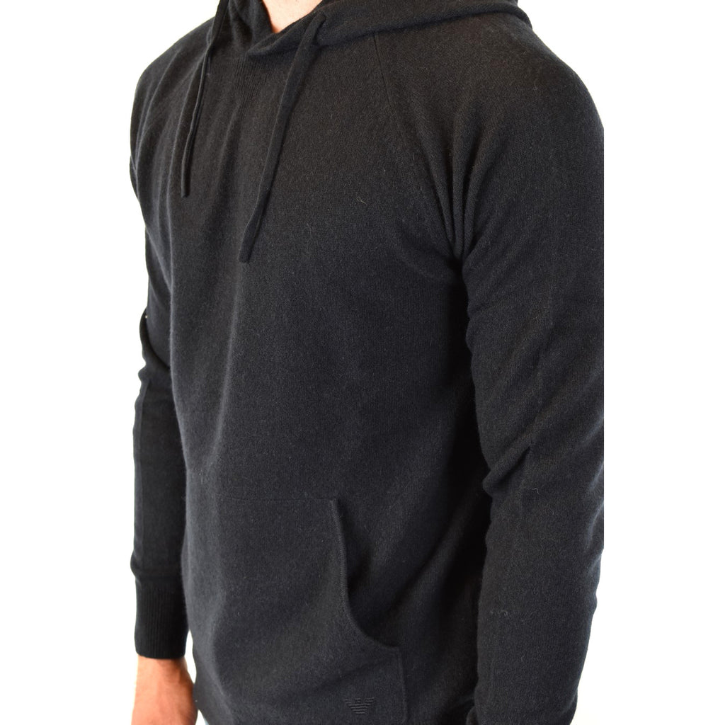 Emporio Armani Felpa Uomo Cappuccio Cotone Blu Autunno Inverno