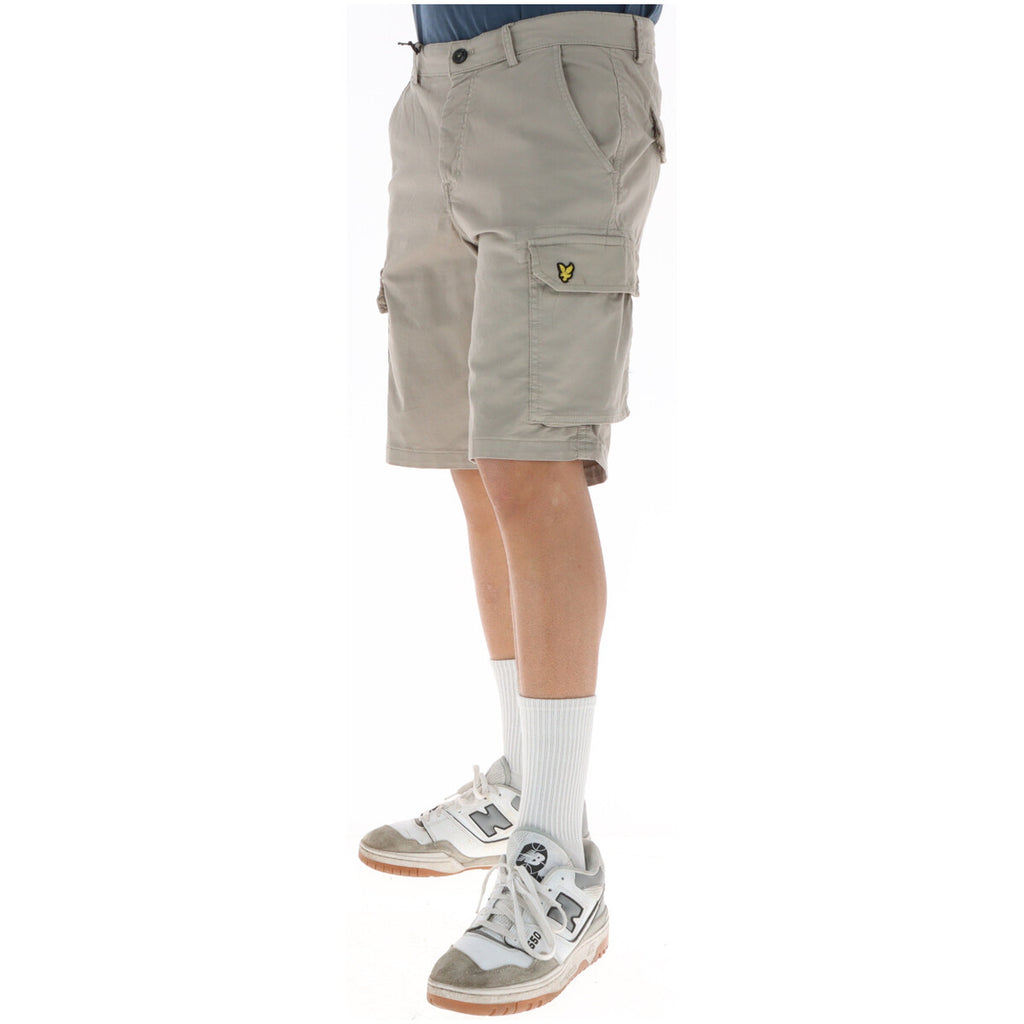 Lyle And Scott Bermuda Uomo Grigio Cotone Elasticizzato Primavera Estate