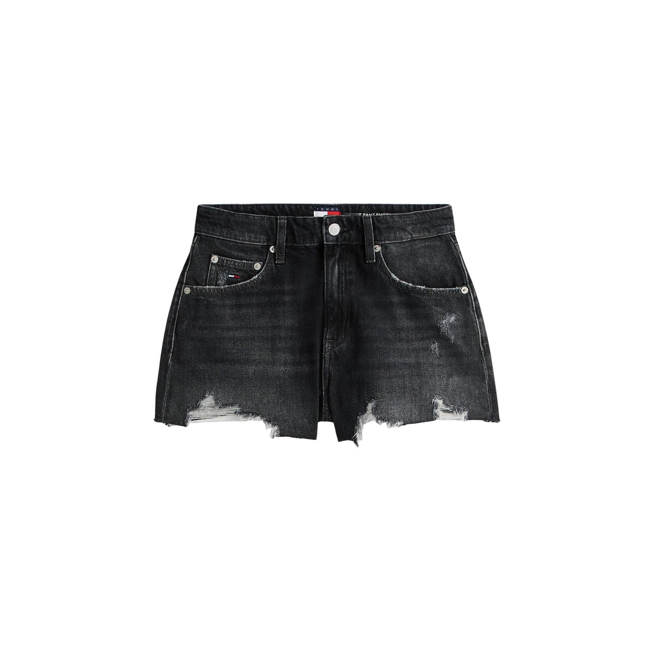 Tommy Hilfiger Jeans Shorts Donna Nero In Cotone Organico Primavera