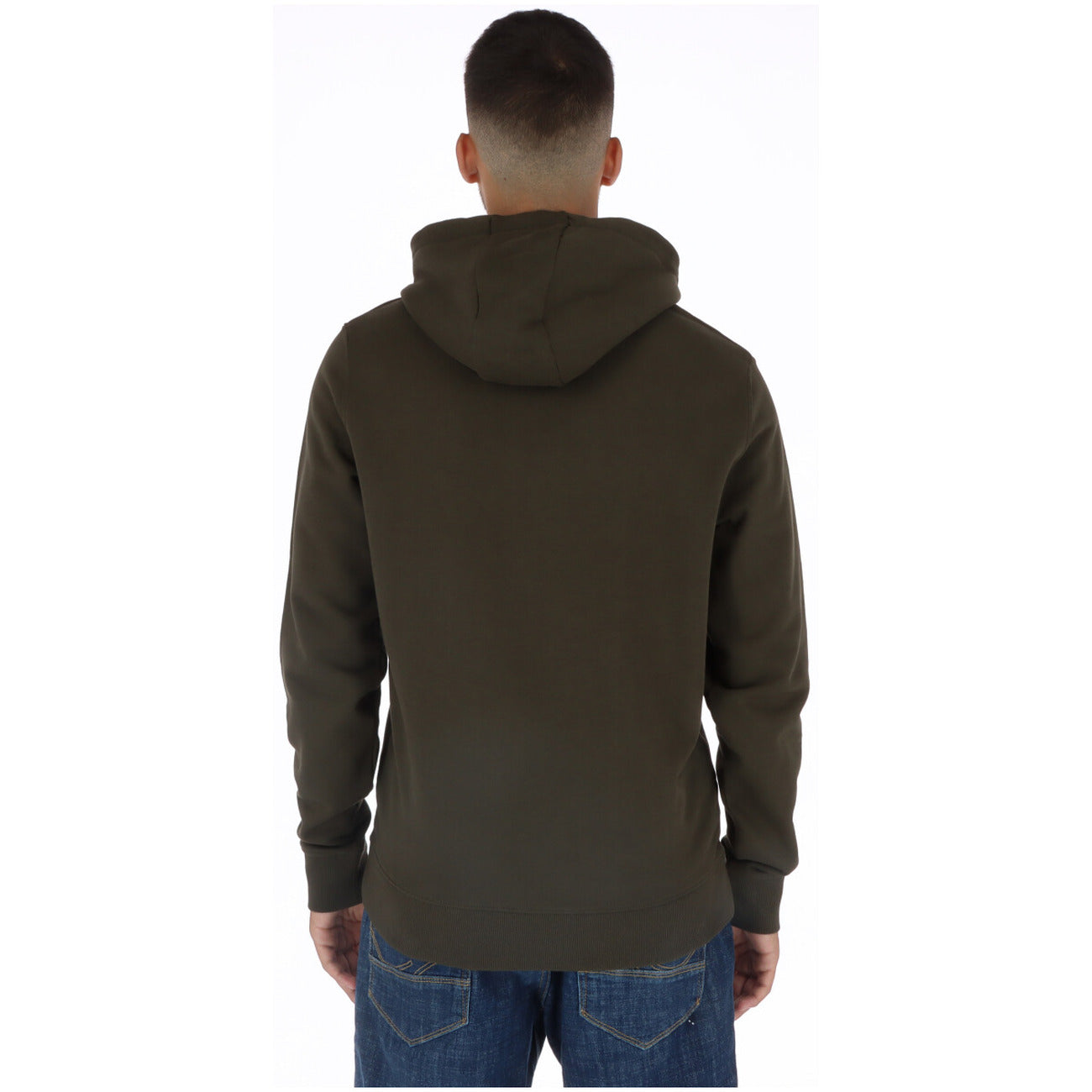 Lyle And Scott Felpa Uomo Verde Stampa Cappuccio Tasche Cotone Puro