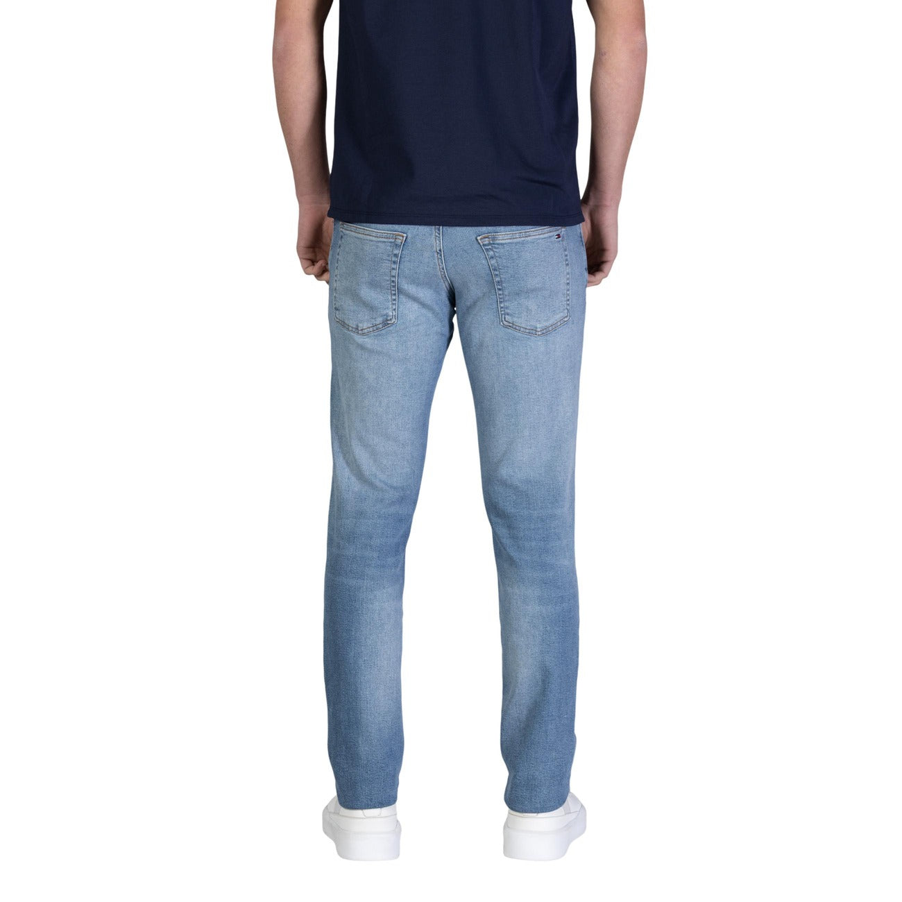 Tommy Hilfiger Jeans Uomo Azzurri Cotone Organico Elasticizzati