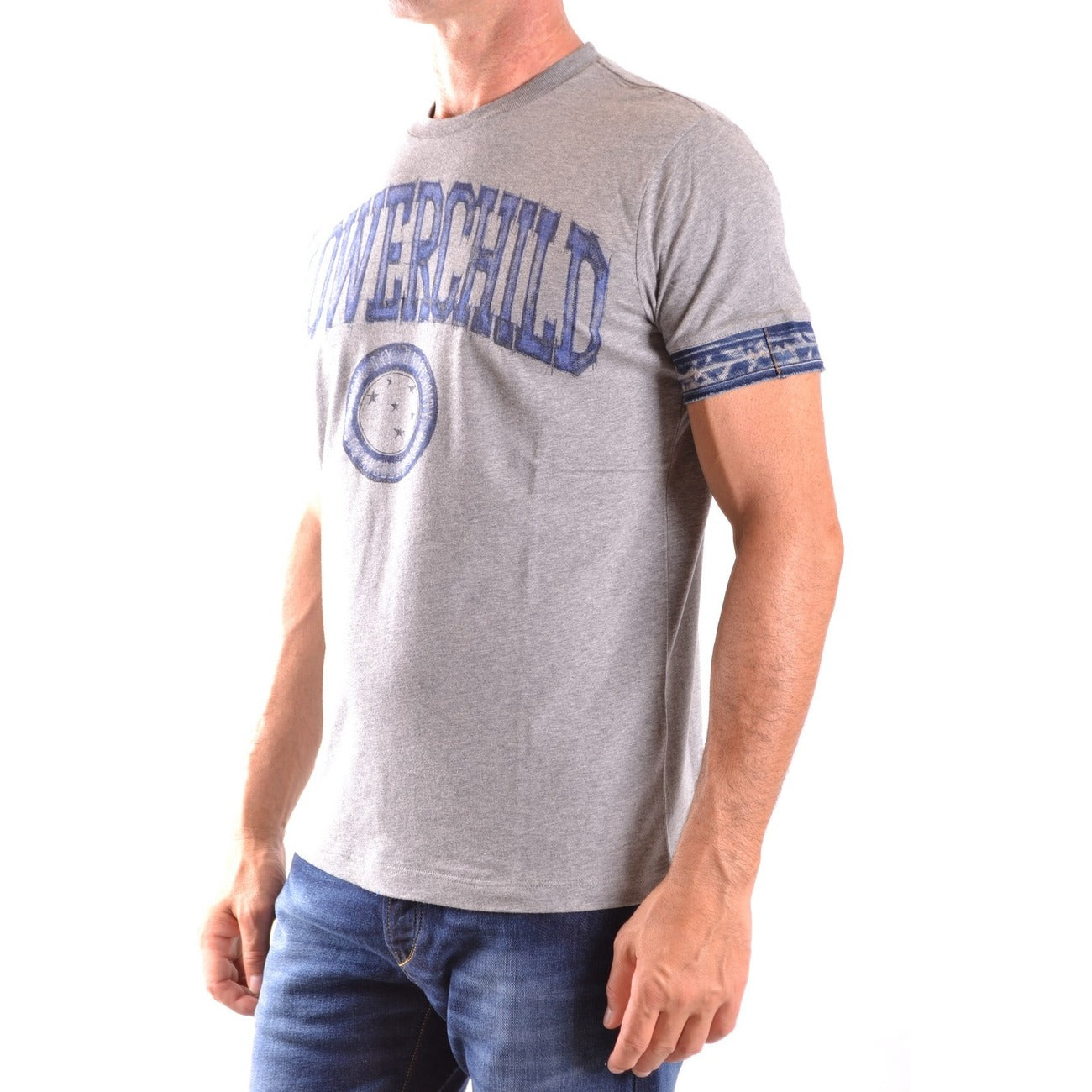 Diesel T Shirt Uomo Grigio Con Stampa 100 Percento Cotone Manica Corta