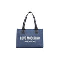 Love Moschino Borsa Donna Blu Stampa Zip Interna 24x35x13