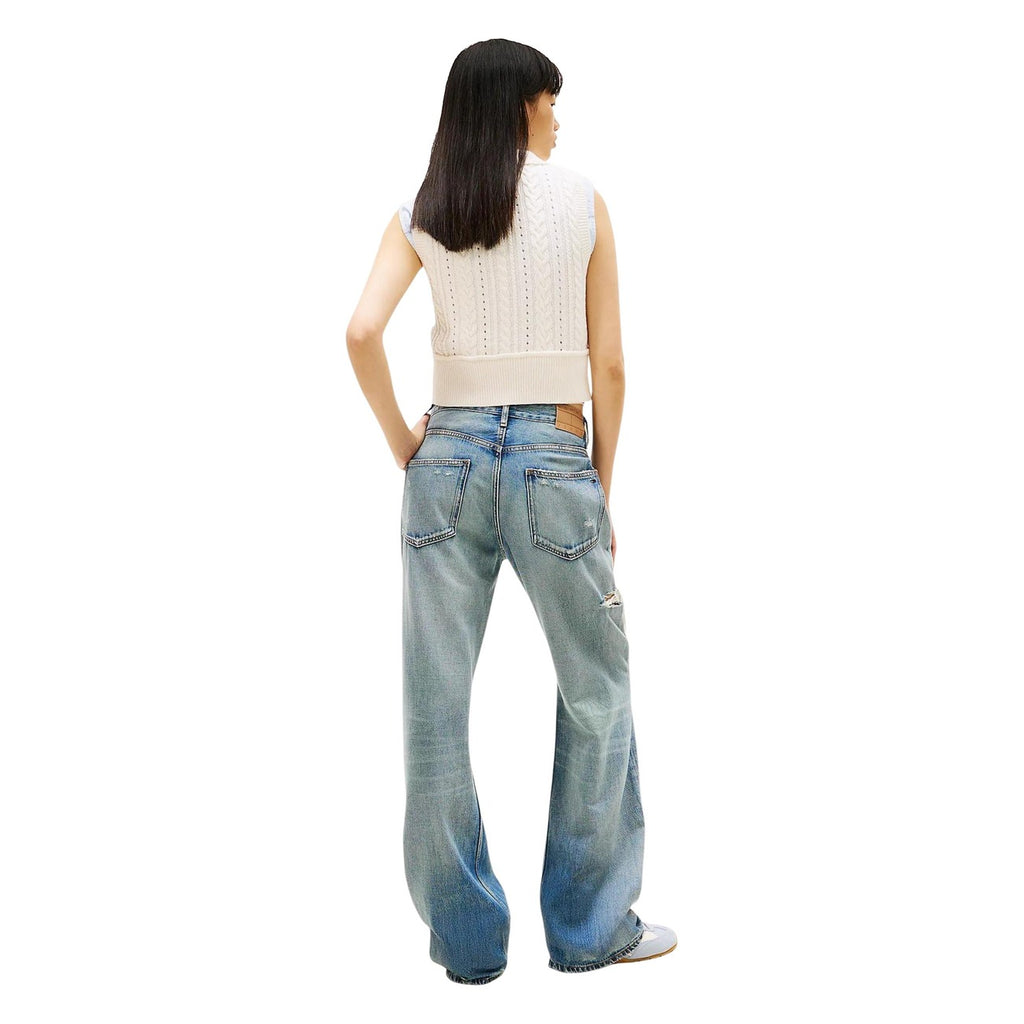Tommy Hilfiger Jeans Donna Azzurri Vita Media Cotone Organico