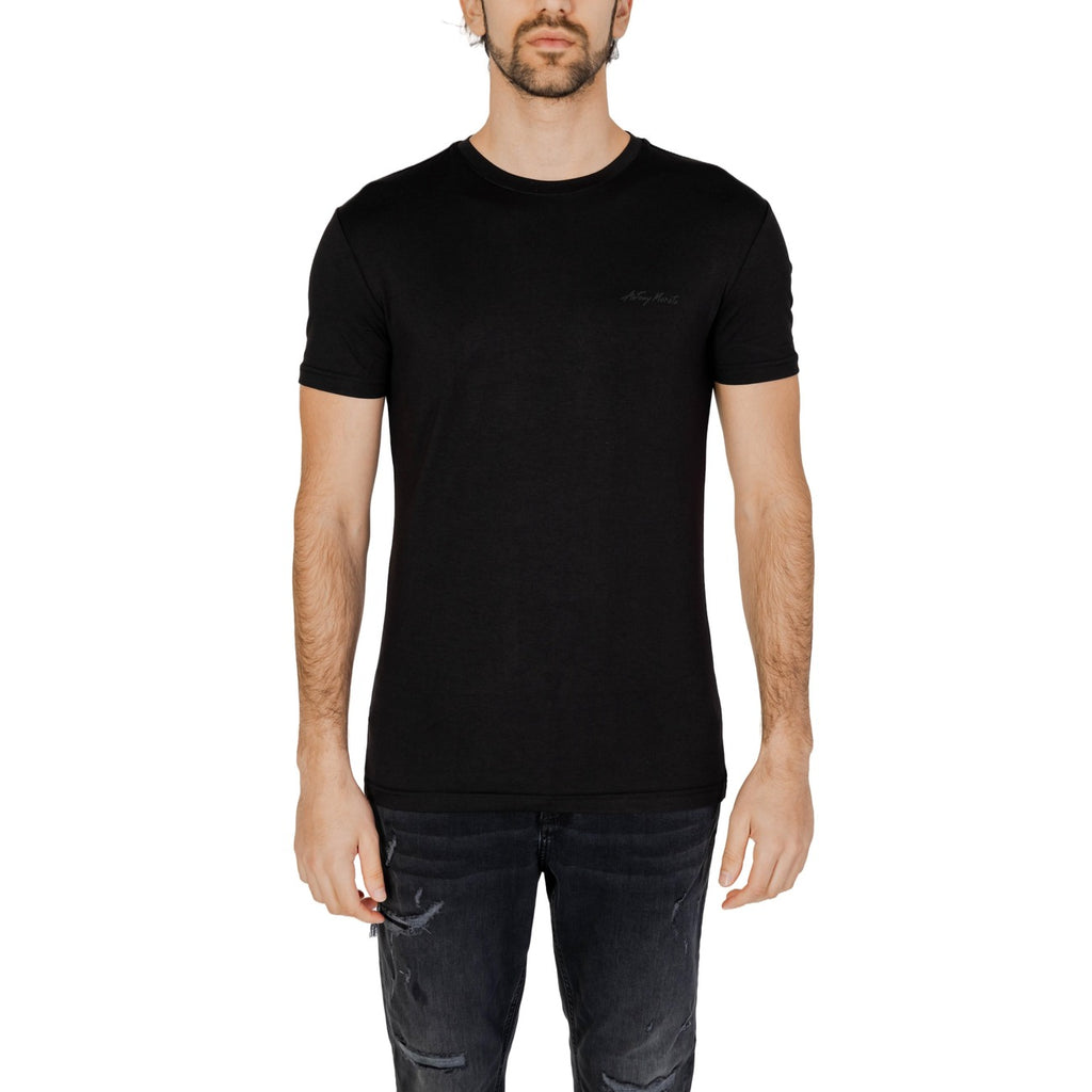 Antony Morato T Shirt Uomo Nero Girocollo Maniche Corte Cotone Modal