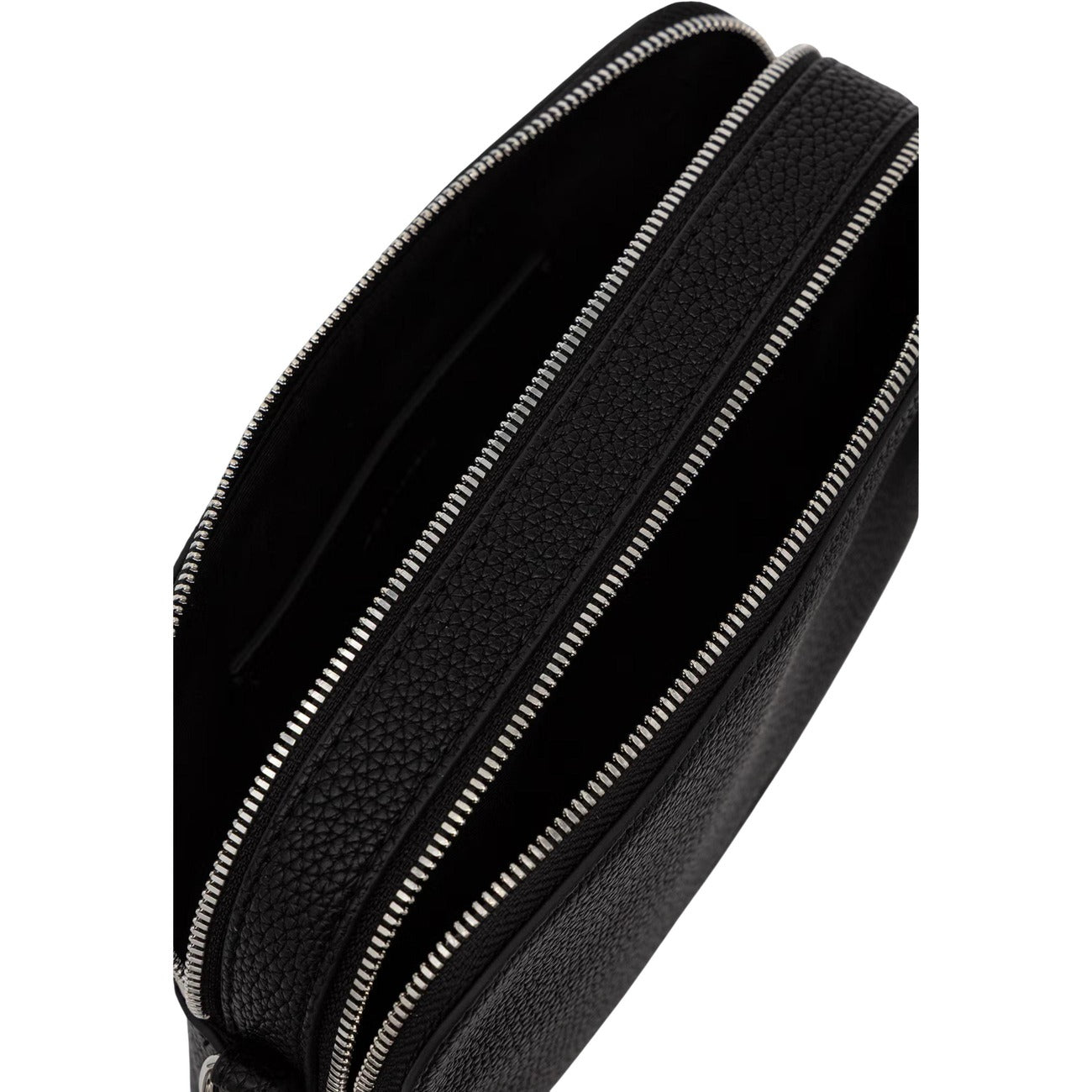 Calvin Klein Borsa Donna Camera Nera Con Cerniera Webbing 2X Strap Tracolla Regolabile Tasche Interne