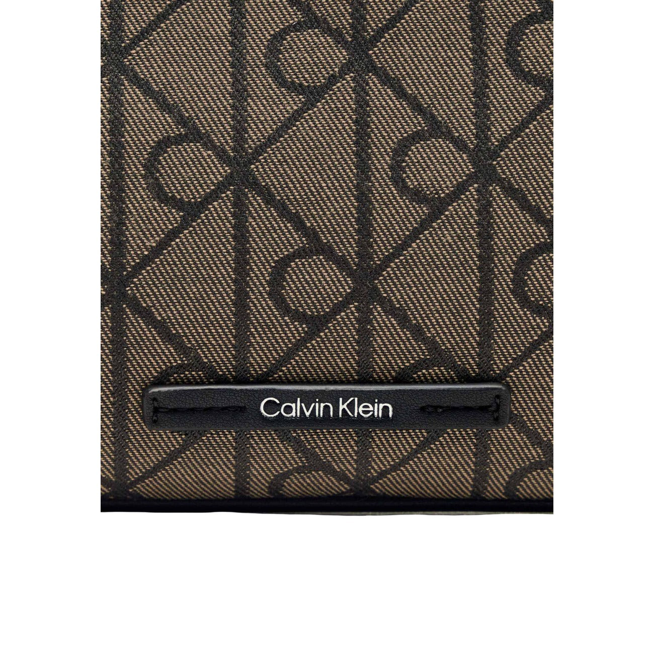 Calvin Klein Borsa Donna Mini Nera Emblem Aop Jacquard Conv Mini Bag Tracolla Interna Tasca 23x14x5 cm