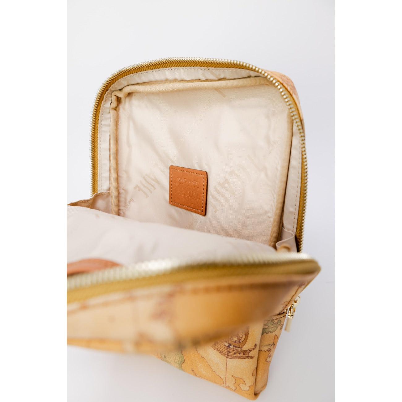 Alviero Martini Prima Classe Borsa Uomo Beige In Pelle Pvc Sintetico 27x23x6 Cm Autunno Inverno