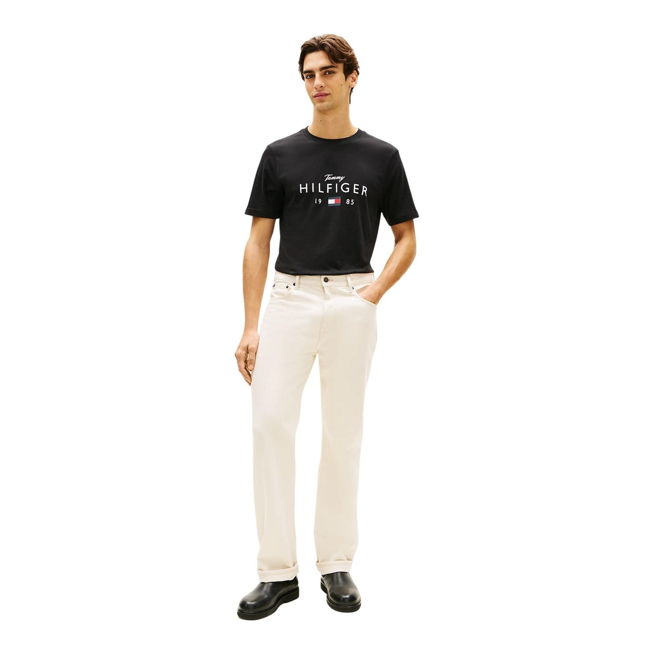 Tommy Hilfiger Jeans T Shirt Uomo Nero Cotone 100 Primavera Estate