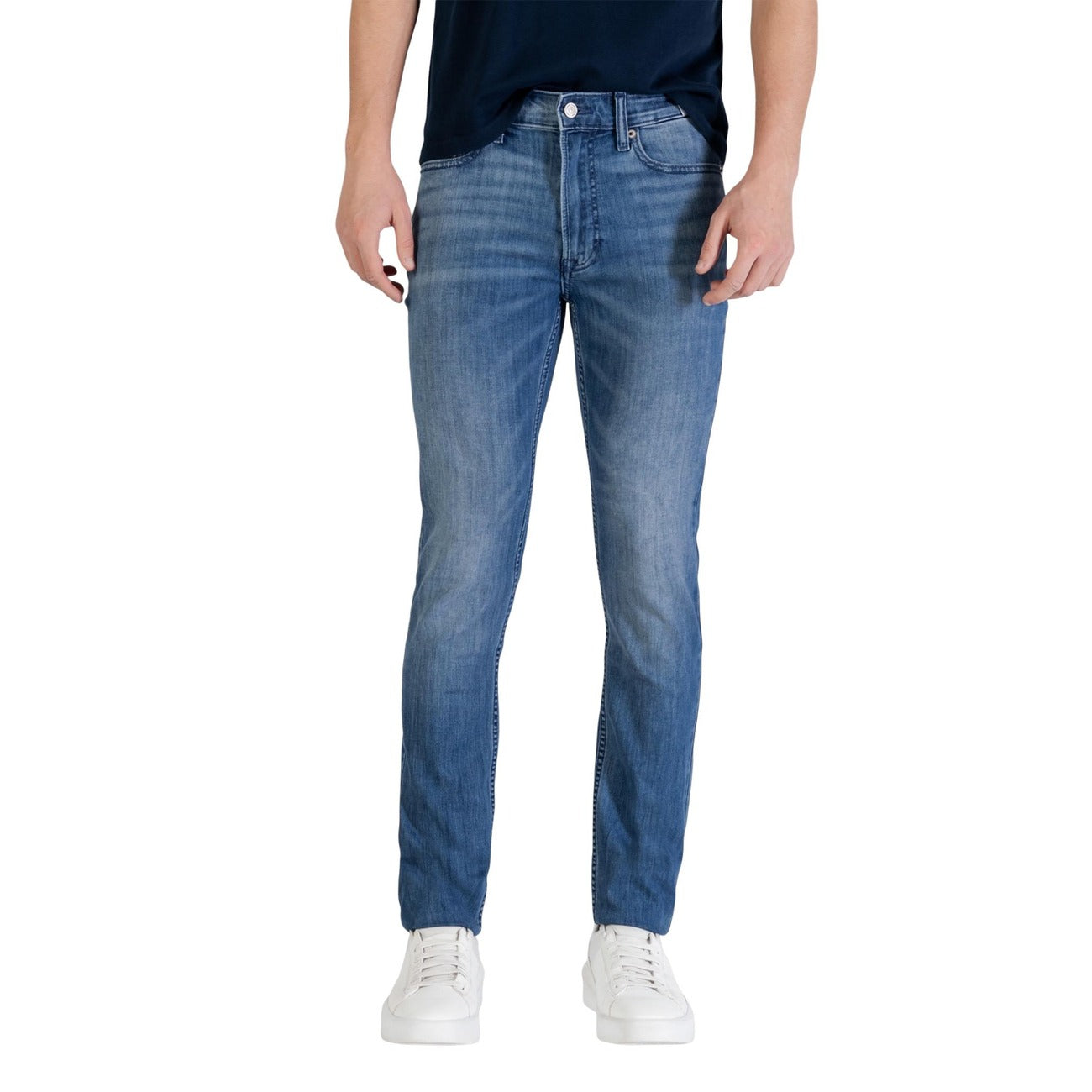 Calvin Klein Jeans Uomo Pantaloni Jeans Blu Primaverili Slim