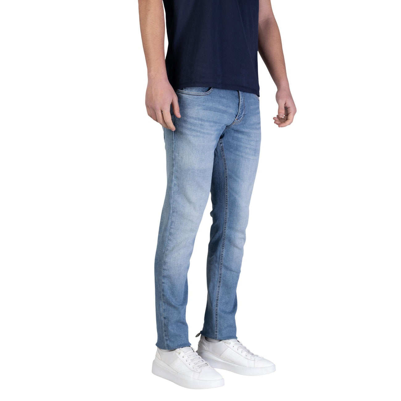 Tommy Hilfiger Jeans Uomo Azzurri Cotone Organico Elasticizzati