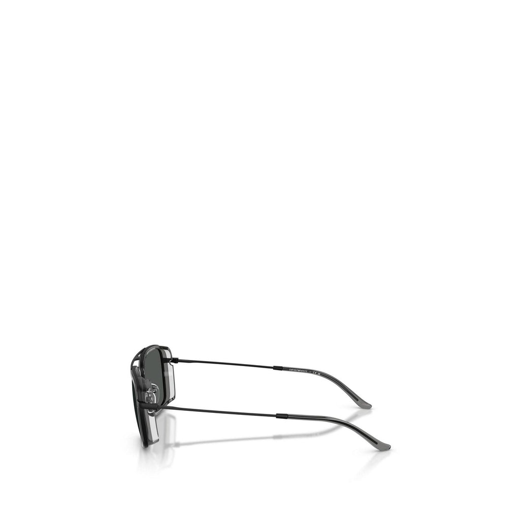 Emporio Armani Occhiali Da Sole Uomo Quadrati Metallo Neri UV