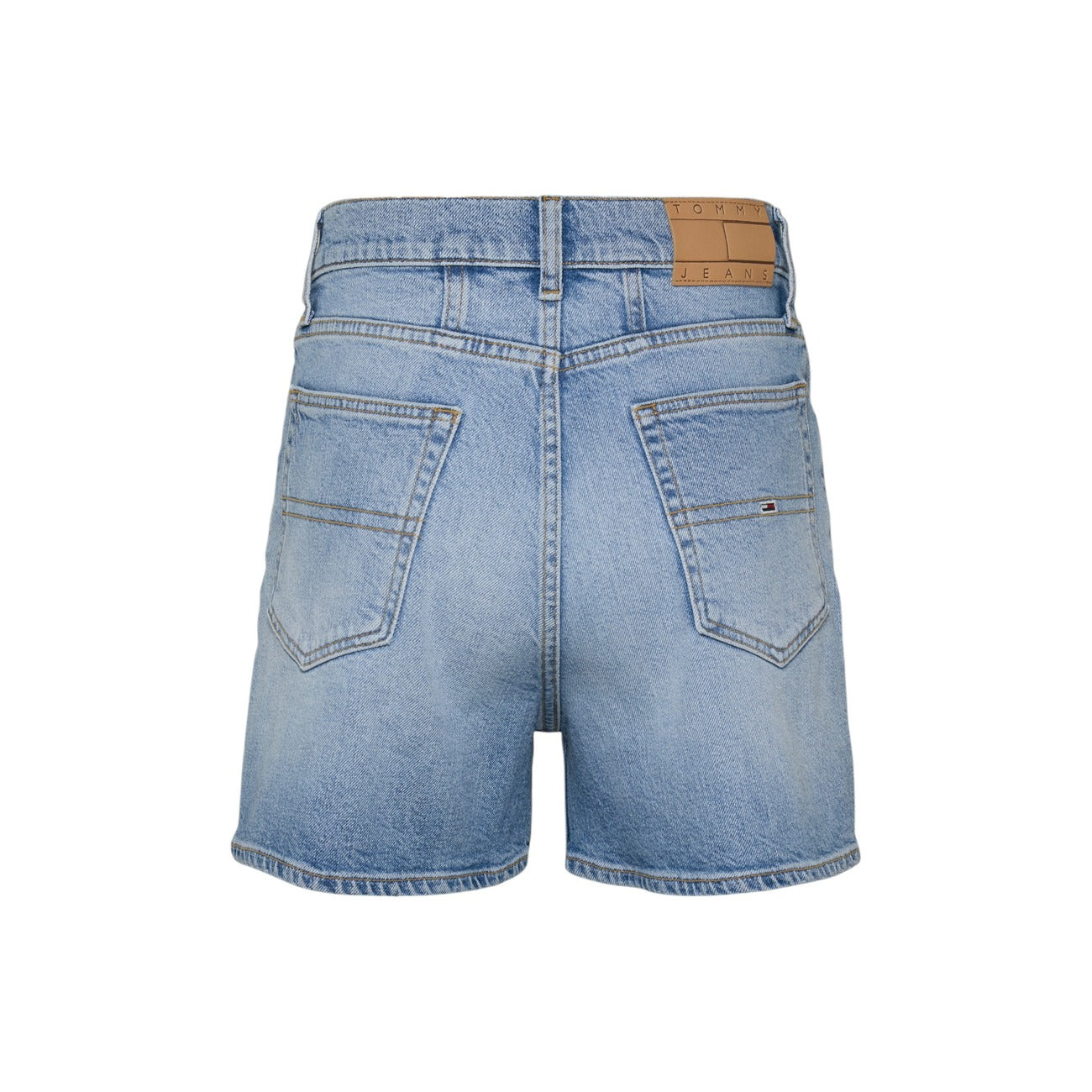 Tommy Hilfiger Jeans Shorts Donna Blu Con Zip E Bottone Vita Alta